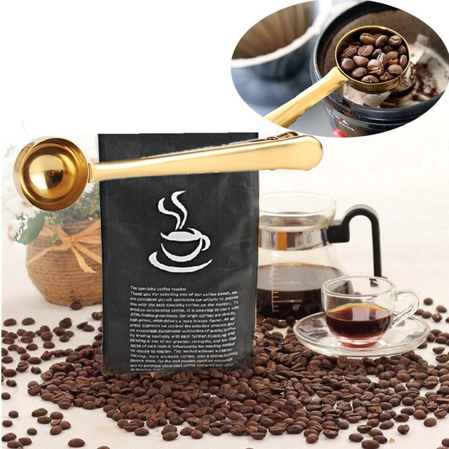 Coffee Scoop & Bag Clip - 2-in-1 Tool for Freshness